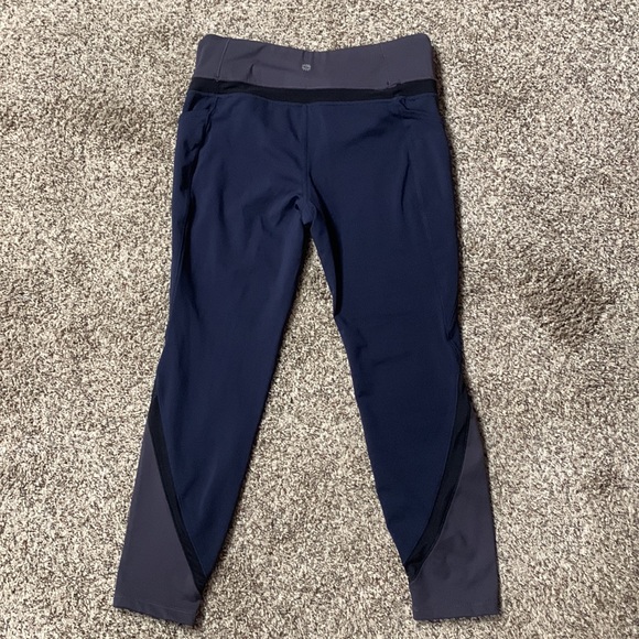 Navy & Grey compression leggings - Picture 2 of 3